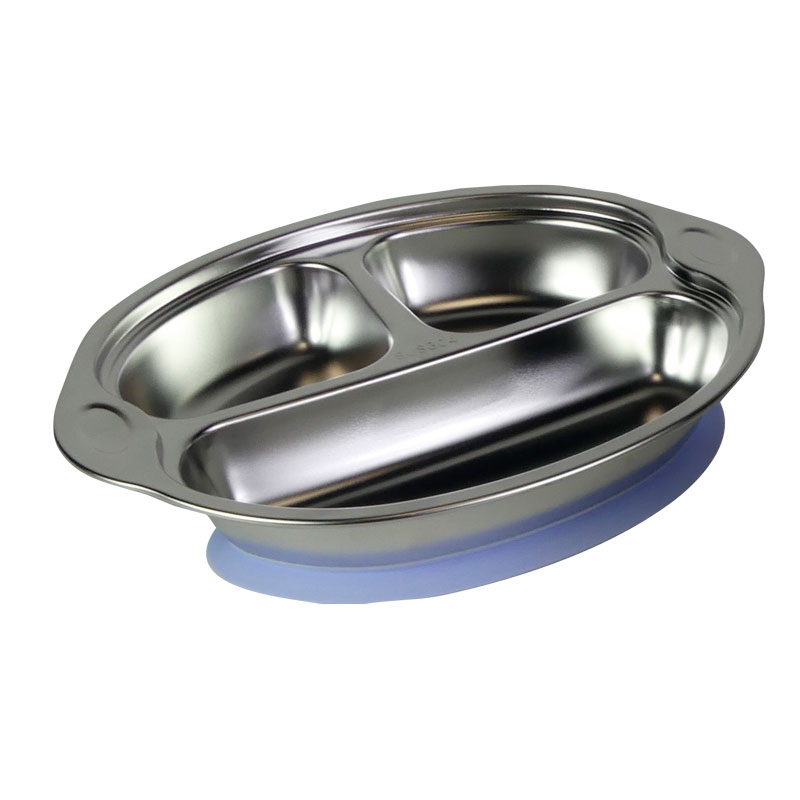 Assiette compartimentée inox à ventouse – Image 2
