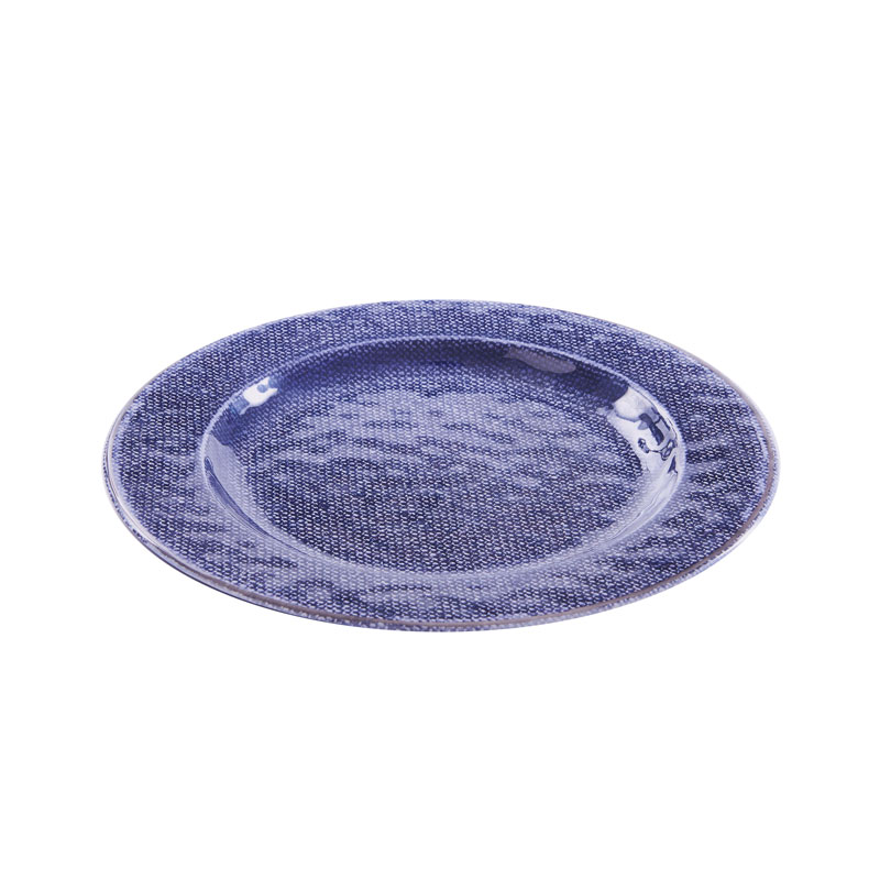 Assiette décor laine tressée antidérapante en mélamine – Image 3