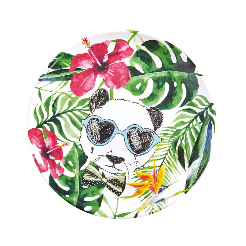 Assiette décor fun antidérapante en mélamine – Image 2