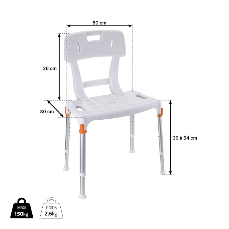 Chaise de douche Capri – Image 4