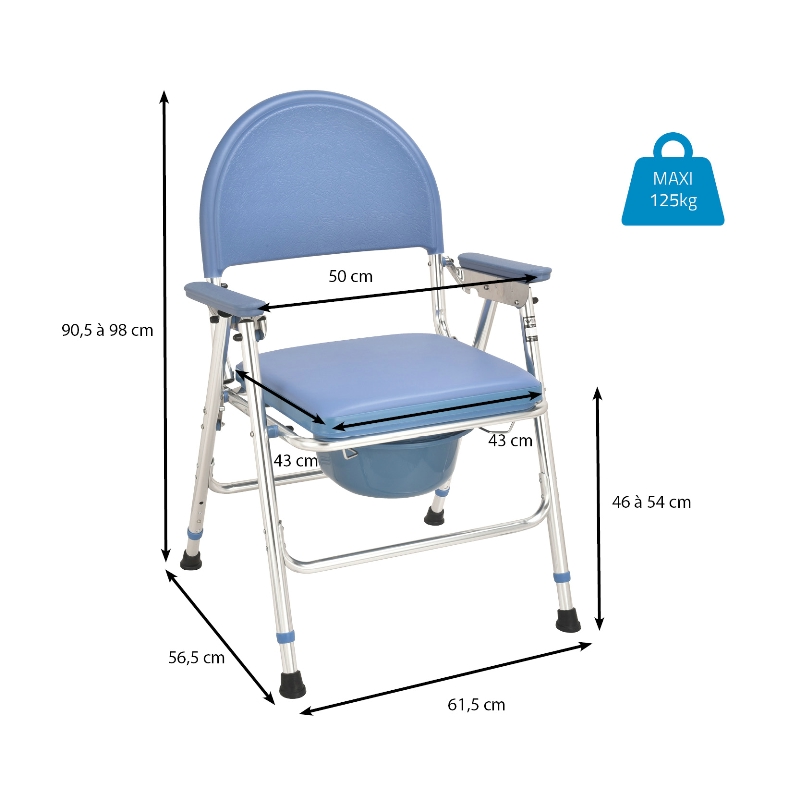 Chaise de toilettes pliante Islande – Image 9