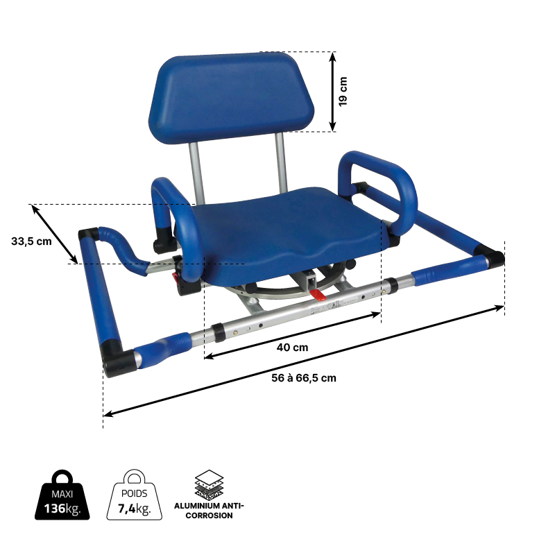Fauteuil de bain pivotant Soft – Image 12