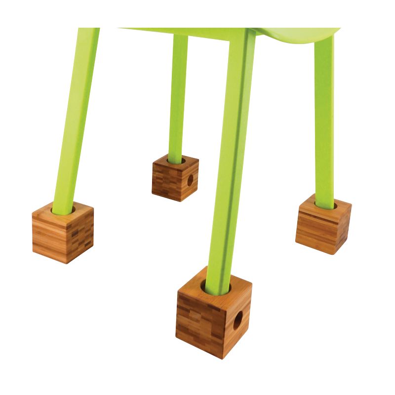 Lot de 4 pieds sur-élévateurs en bambou – Image 2