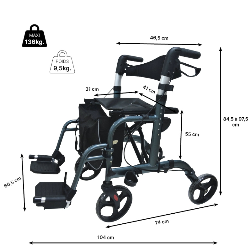 Rollator de transfert Neo Global – Image 4