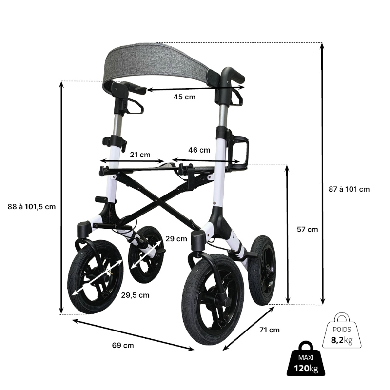 Rollator tout-terrain Neo Fun – Image 5